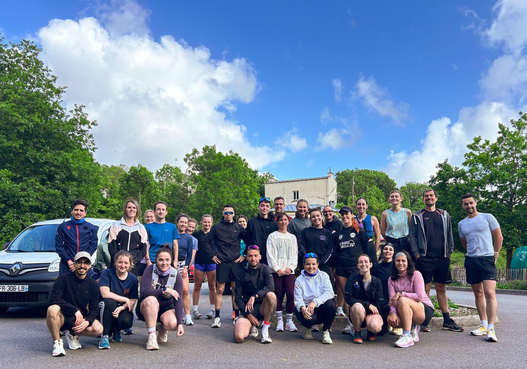Photo de groupe des participants à une sortie du Brest Running Club